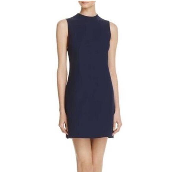 Alice + Olivia Sleeveless Sheath Dress in Navy Blue Size 0 Polyester - Picture 1 of 10